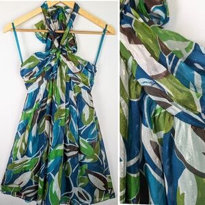 Milly of New York Silk Summer Dress Floral Tropical Size 2